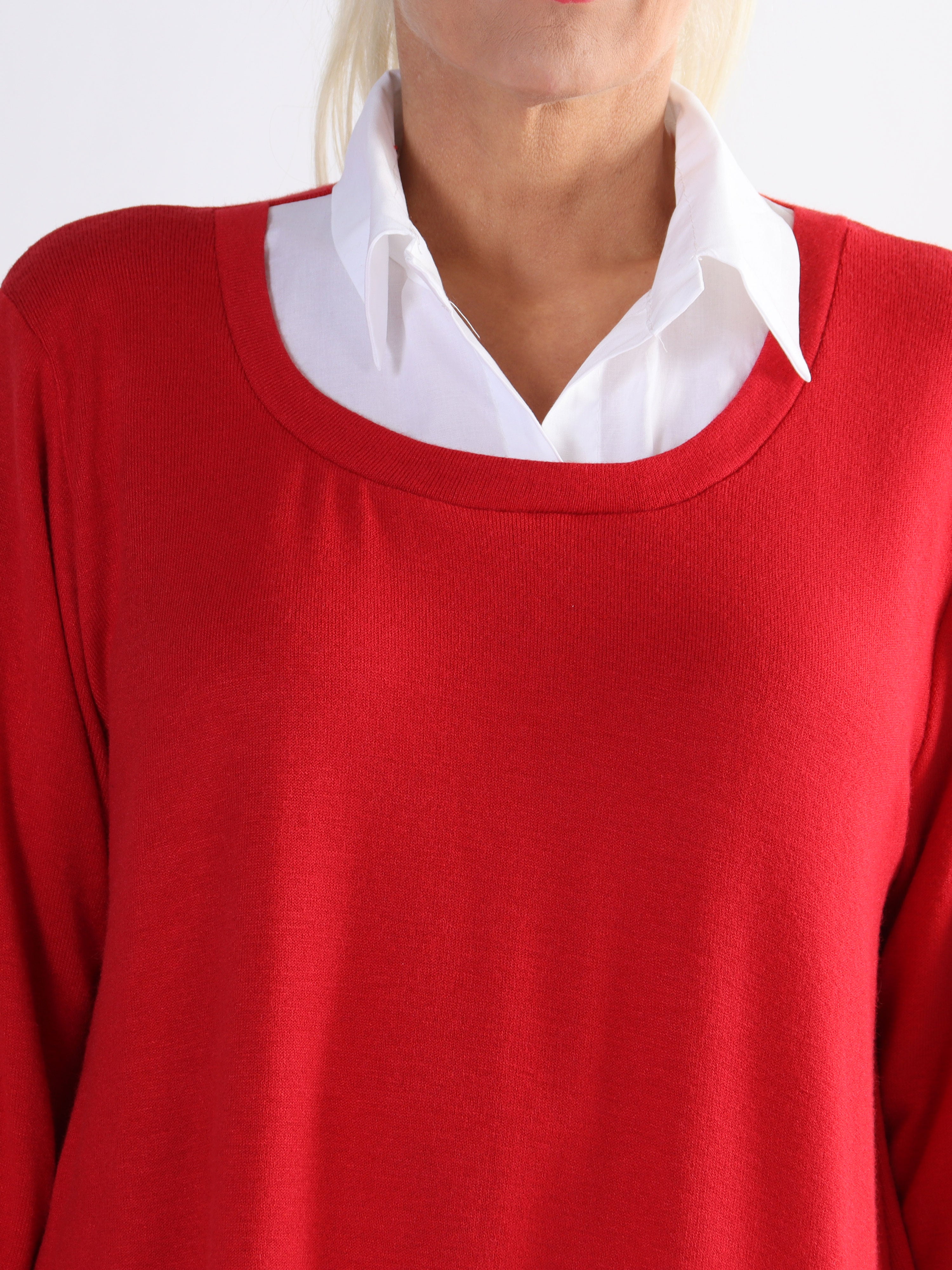 Rita - Härligt mjuk plus size-blus med vit skjortkrage